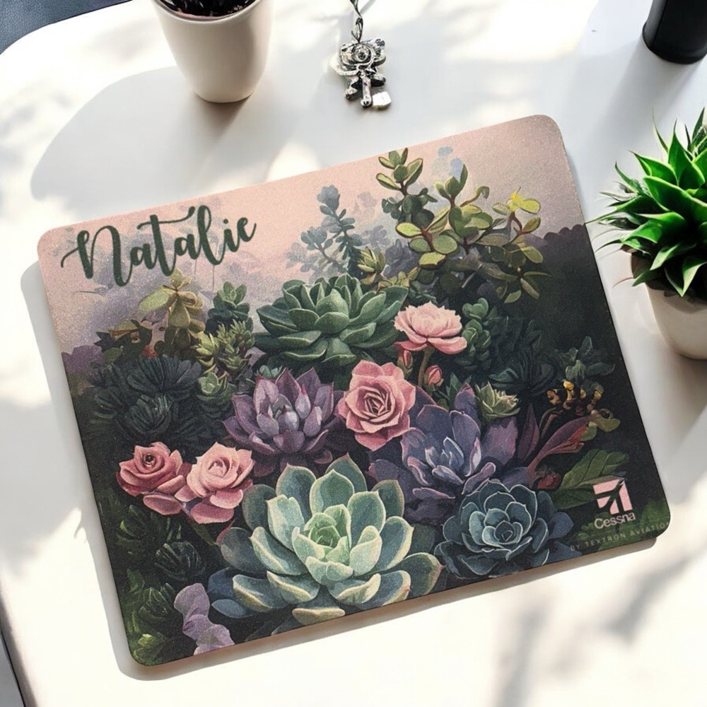 Personalized Succulents Mousepad